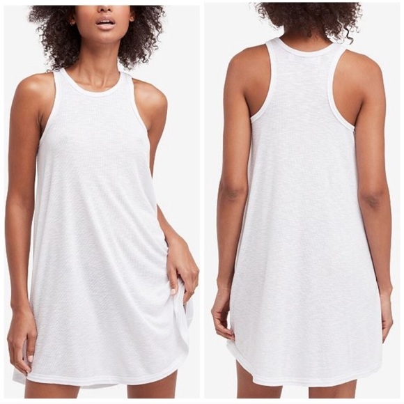 Free People Beach white mini tank dress NWT - Picture 2 of 8